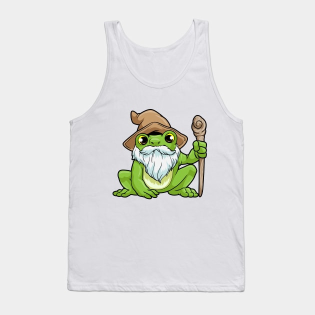 Frog as Magician with Magic wand Tank Top by Markus Schnabel